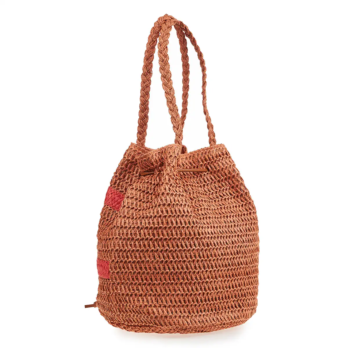 Verde Γυναικεία τσάντα Θαλάσσης 14-0196 Ψάθινη Πορτοκαλί