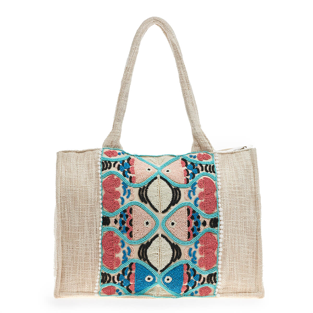 Verde Γυναικεία τσάντα Θαλάσσης 14-0201 ΒΑΜΒΑΚΕΡΗ Ινδίας Πολύχρωμο