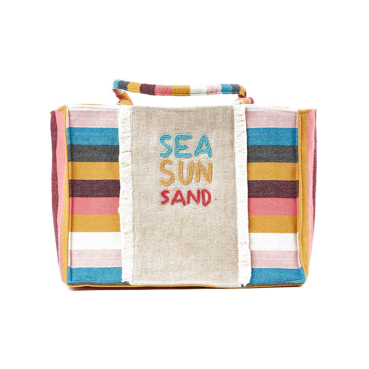 Verde Γυναικεία Τσάντα θαλάσσης 14-0224 απο Βαμβάκι & Γιούτα Πολύχρωμο