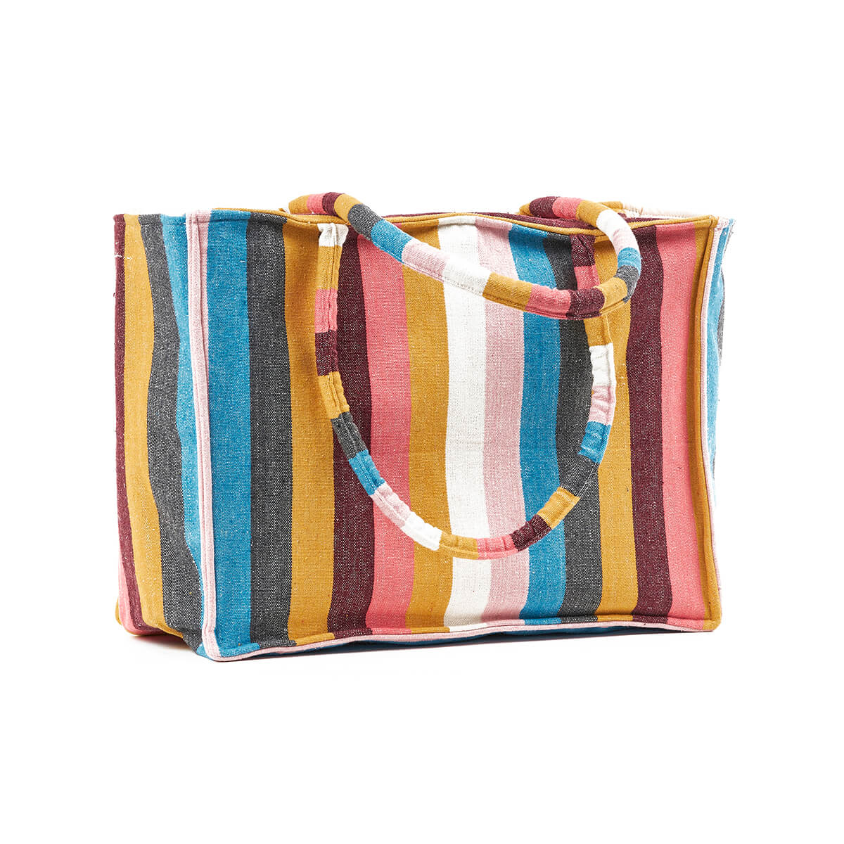 Verde Γυναικεία Τσάντα θαλάσσης 14-0224 απο Βαμβάκι & Γιούτα Πολύχρωμο