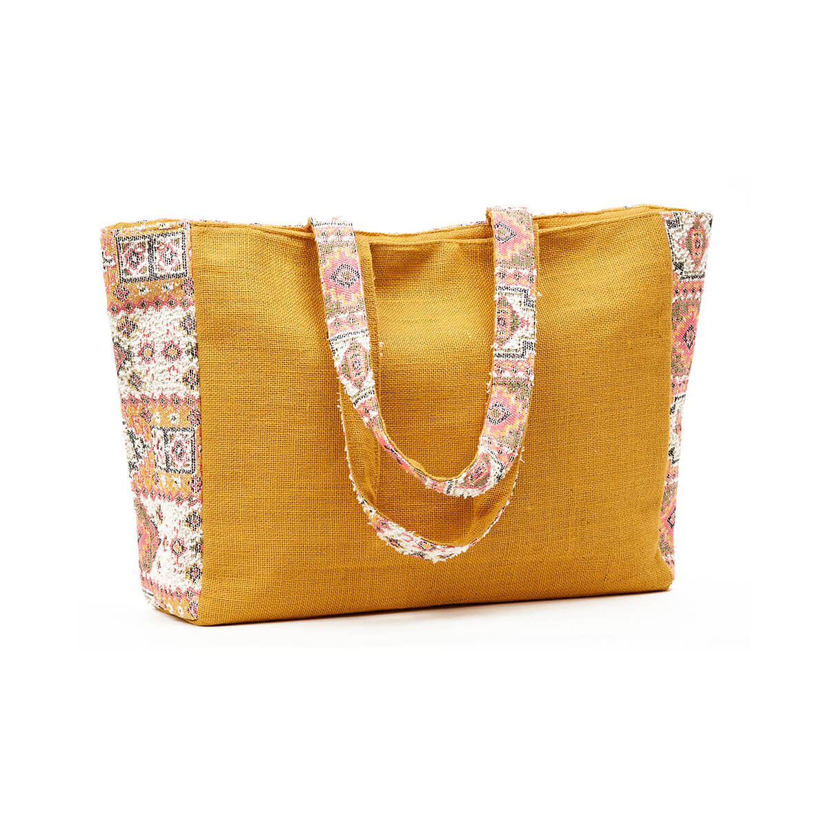 Verde Γυναικεία Τσάντα θαλάσσης 14-0232 απο Γιούτα & Ζακάρ Κίτρινο