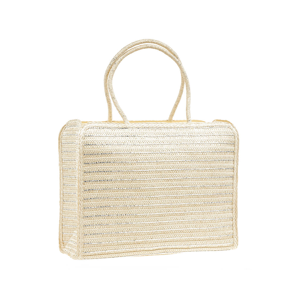 Verde Γυναικεία Τσάντα θαλάσσης 14-0238 Ψάθινη ΕκρούΑσημί