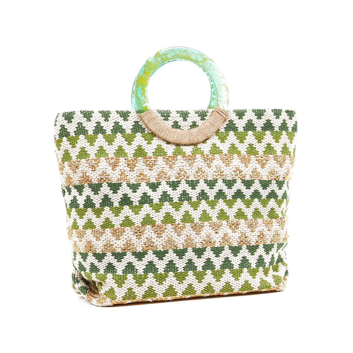 Verde Γυναικεία Τσάντα θαλάσσης 14-0256 Βαμβακερή Πράσινο Verde Γυναικεία Τσάντα θαλάσσης 14-0256 Βαμβακερή Πράσινο