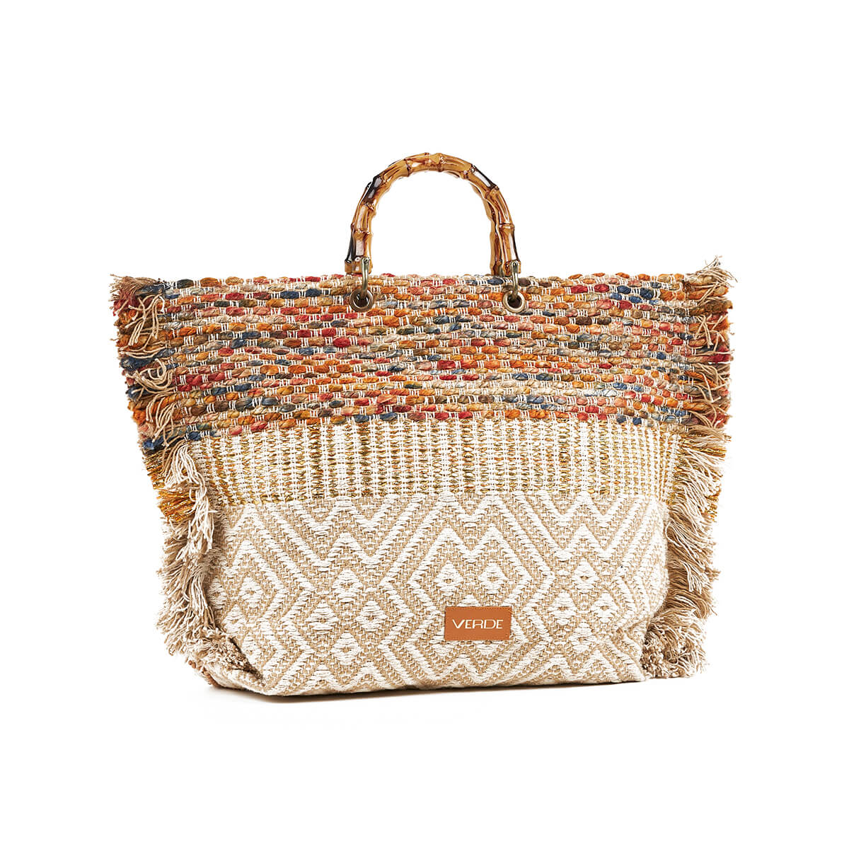 Verde Γυναικεία Τσάντα θαλάσσης 14-0257 Βαμβακερή Πολύχρωμο Verde Γυναικεία Τσάντα θαλάσσης 14-0257 Βαμβακερή Πολύχρωμο