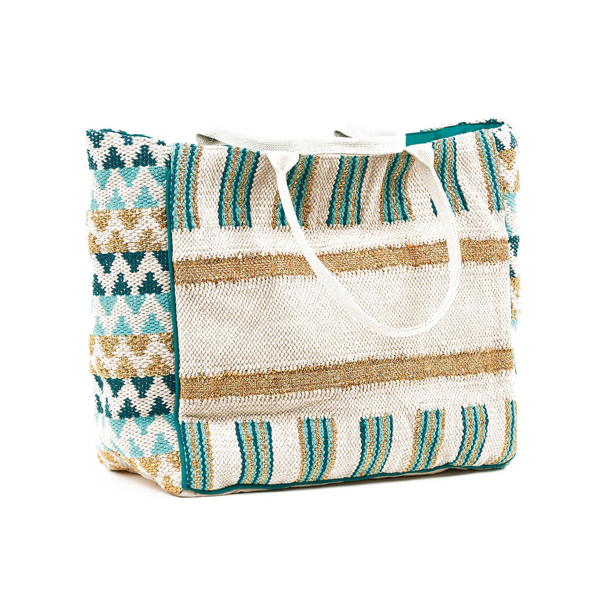 Verde Γυναικεία Τσάντα θαλάσσης 14-0258 Βαμβακερή Γαλάζιο Verde Γυναικεία Τσάντα θαλάσσης 14-0258 Βαμβακερή Γαλάζιο