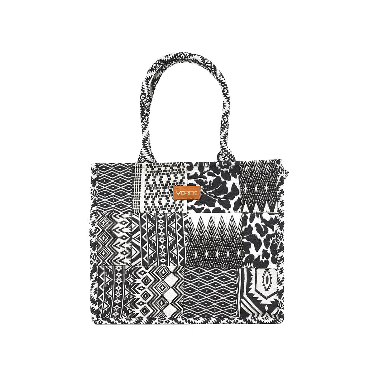 Verde Γυναικεία Τσάντα θαλάσσης 14-0259 Βισκόζη Μαύρο