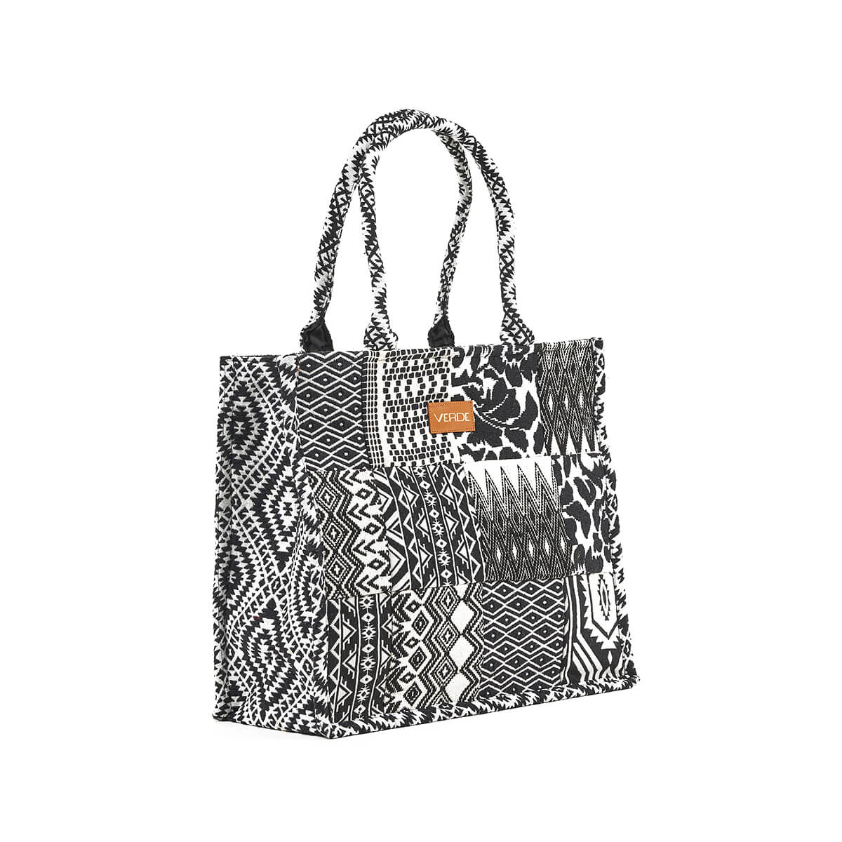 Verde Γυναικεία Τσάντα θαλάσσης 14-0259 Βισκόζη Μαύρο