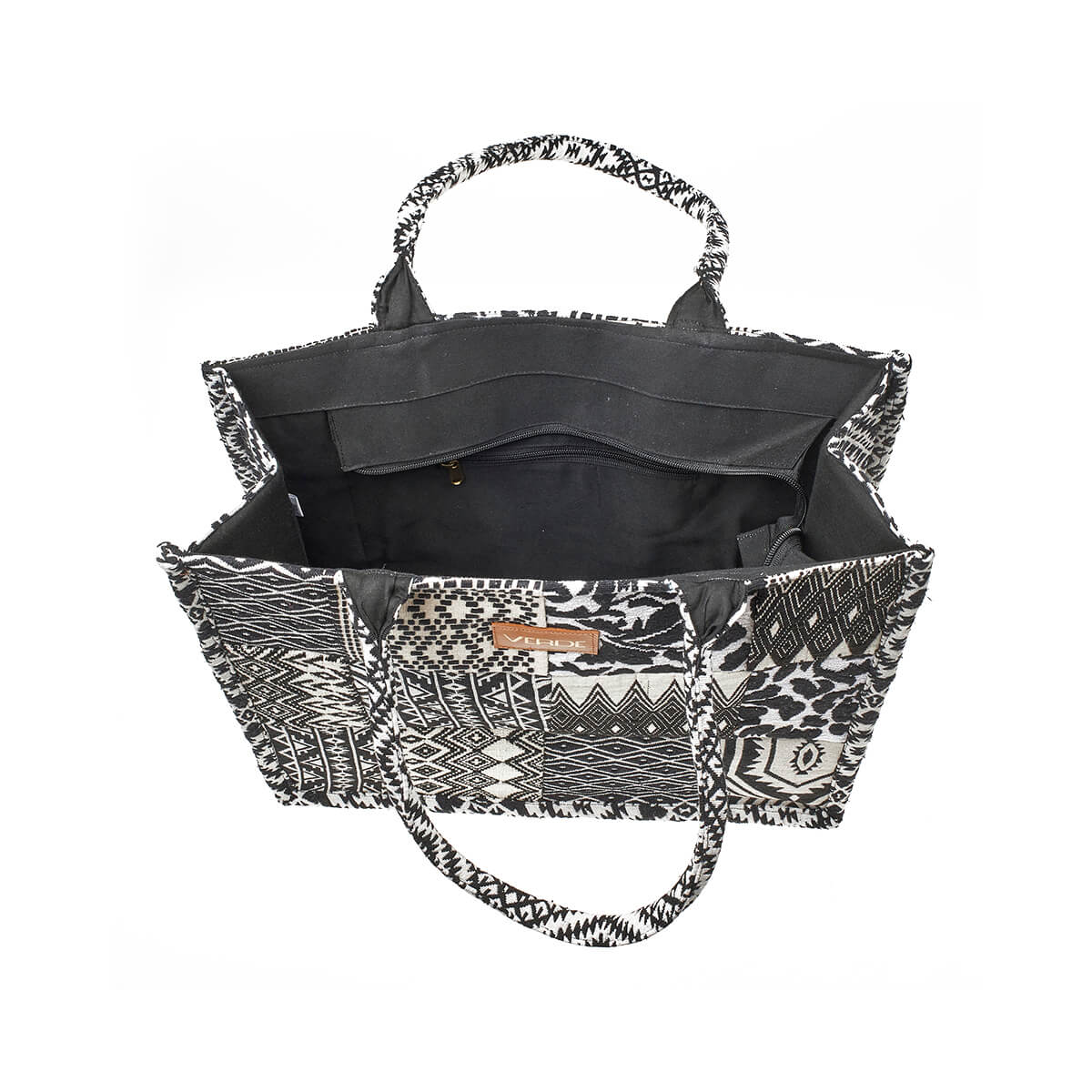 Verde Γυναικεία Τσάντα θαλάσσης 14-0259 Βισκόζη Μαύρο