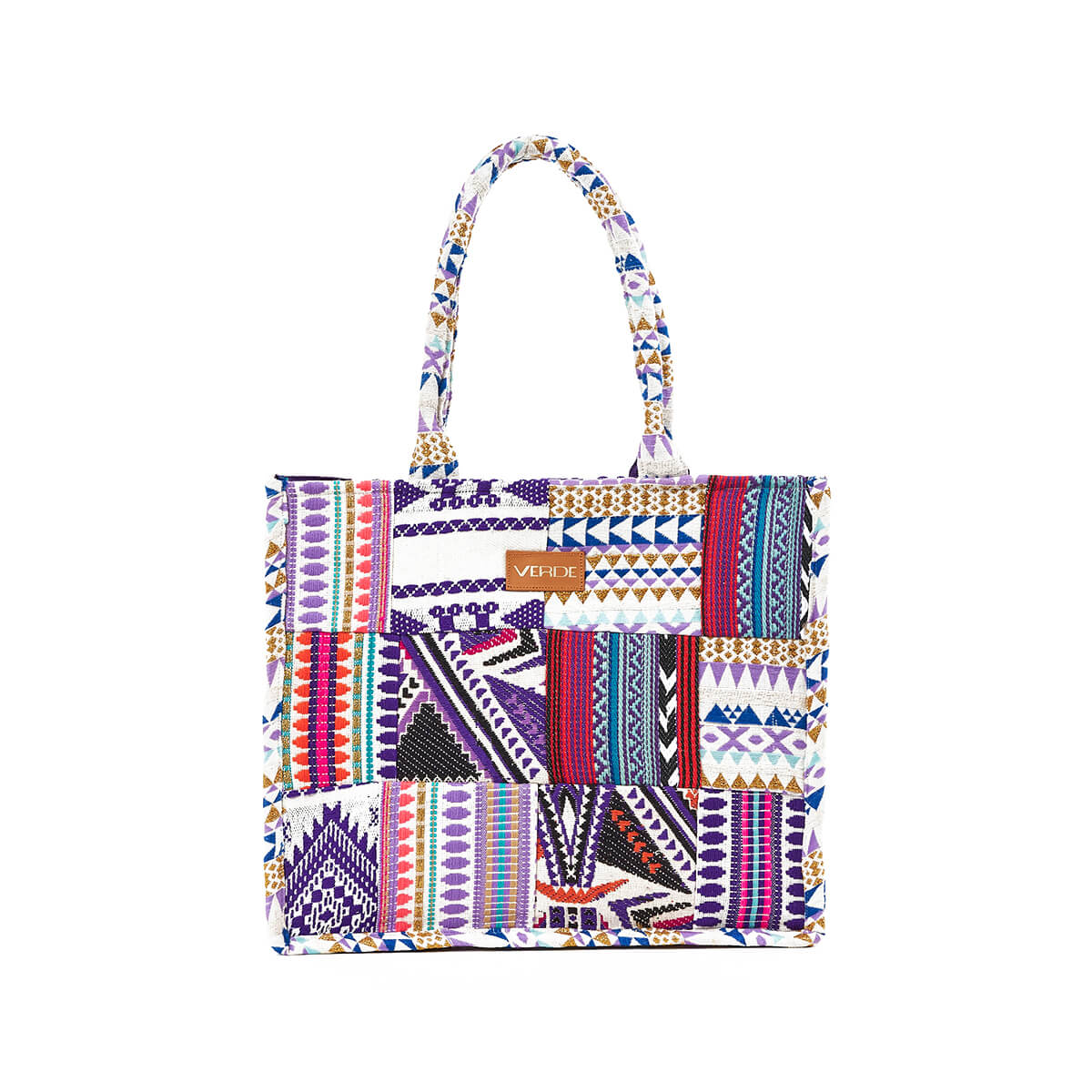 Verde Γυναικεία Τσάντα θαλάσσης 14-0259 Βισκόζη Μωβ