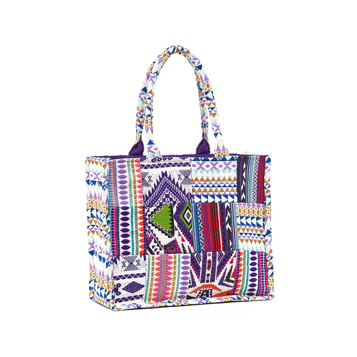 Verde Γυναικεία Τσάντα θαλάσσης 14-0259 Βισκόζη Μωβ