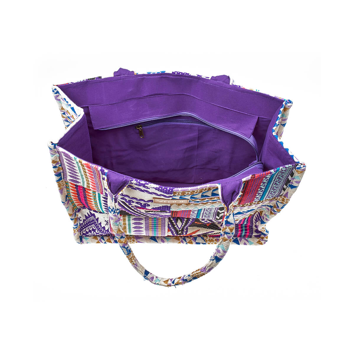 Verde Γυναικεία Τσάντα θαλάσσης 14-0259 Βισκόζη Μωβ