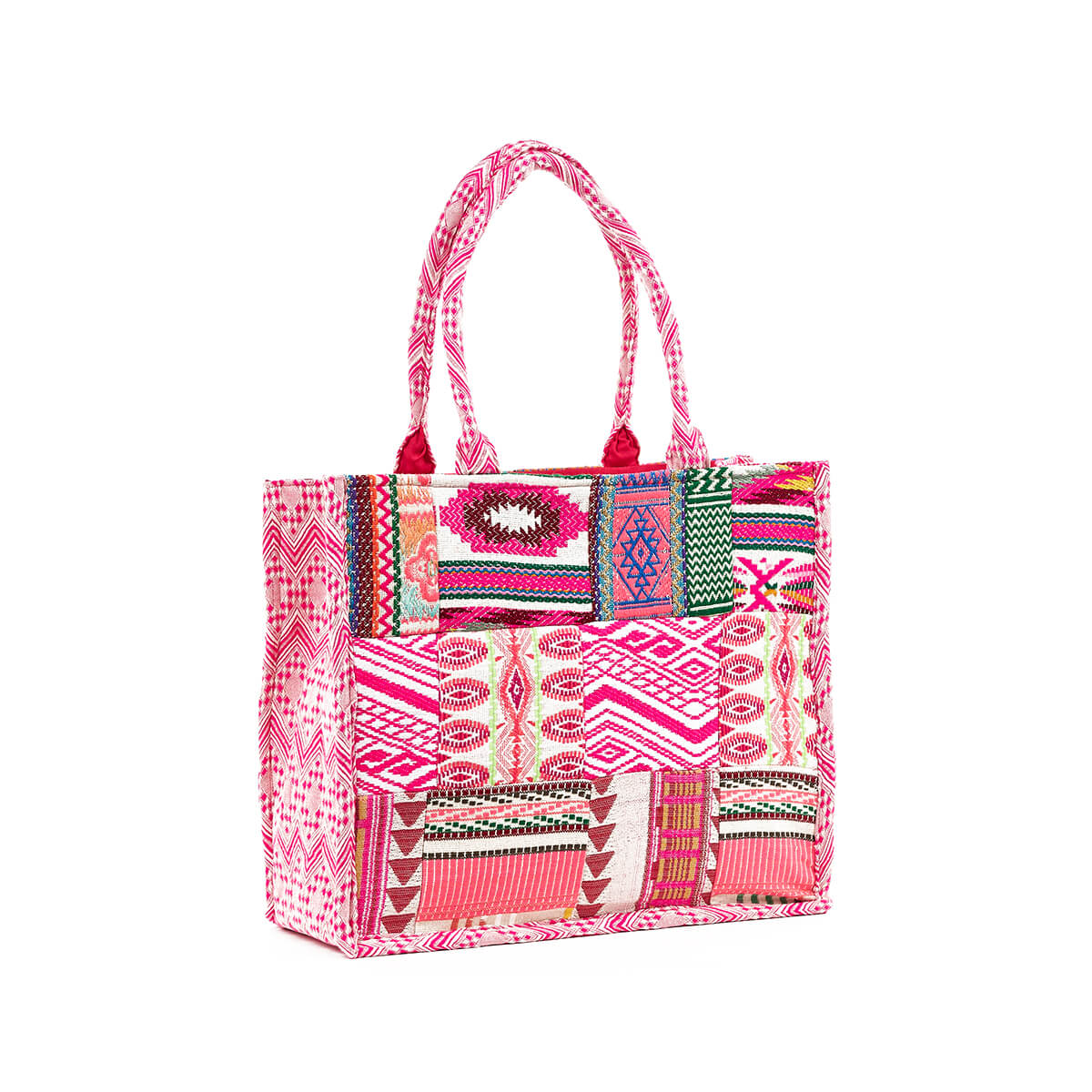 Verde Γυναικεία Τσάντα θαλάσσης 14-0259 Βισκόζη Φούξια