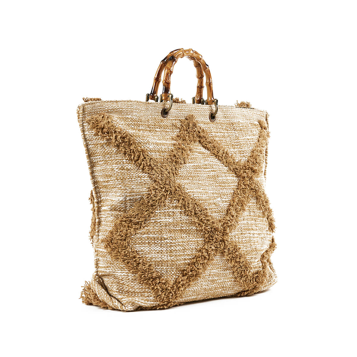 Verde Γυναικεία Τσάντα θαλάσσης 14-0265 Βαμβακερή Μπεζ Verde Γυναικεία Τσάντα θαλάσσης 14-0265 Βαμβακερή Μπεζ