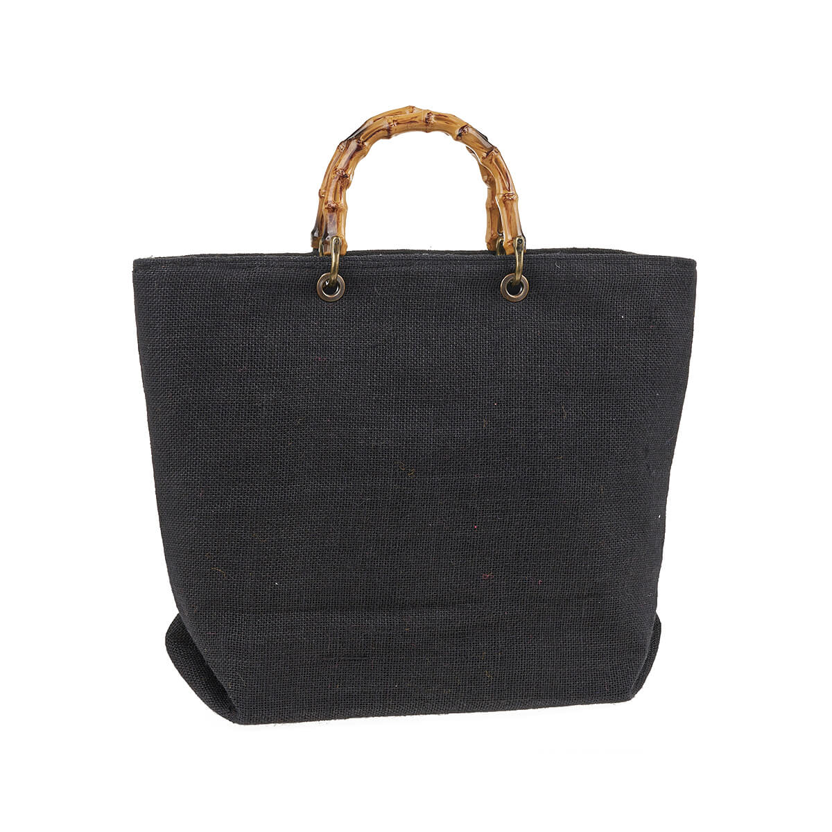 Verde Γυναικεία Τσάντα θαλάσσης 14-0268 Γιούτα Μαύρο