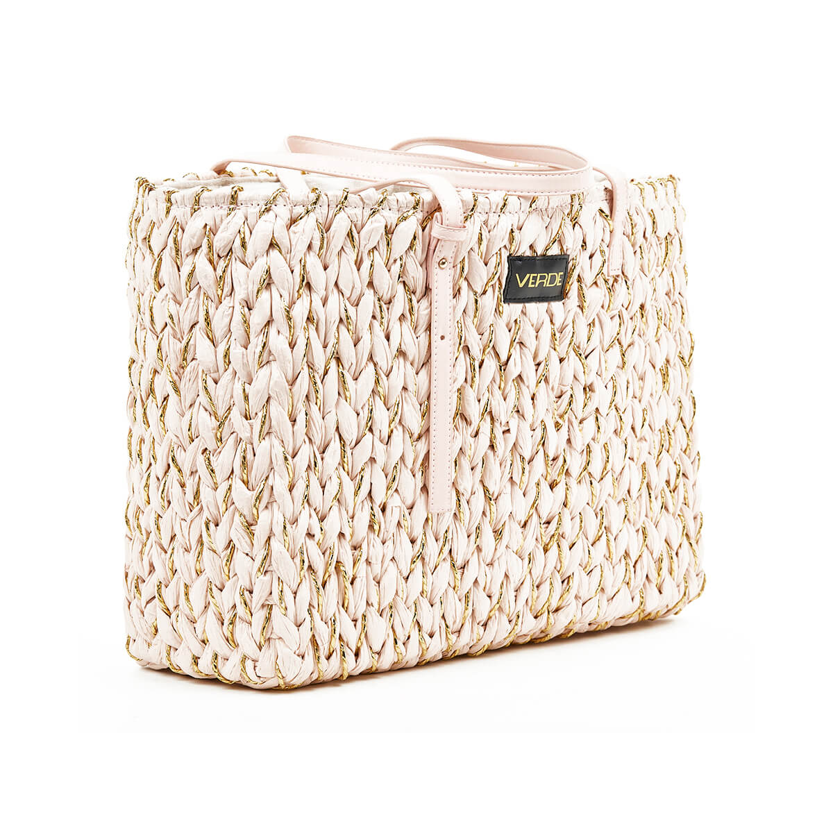 Verde Γυναικεία Τσάντα θαλάσσης 14-0285 Ψάθινη Ροζ Verde Γυναικεία Τσάντα θαλάσσης 14-0285 Ψάθινη Ροζ