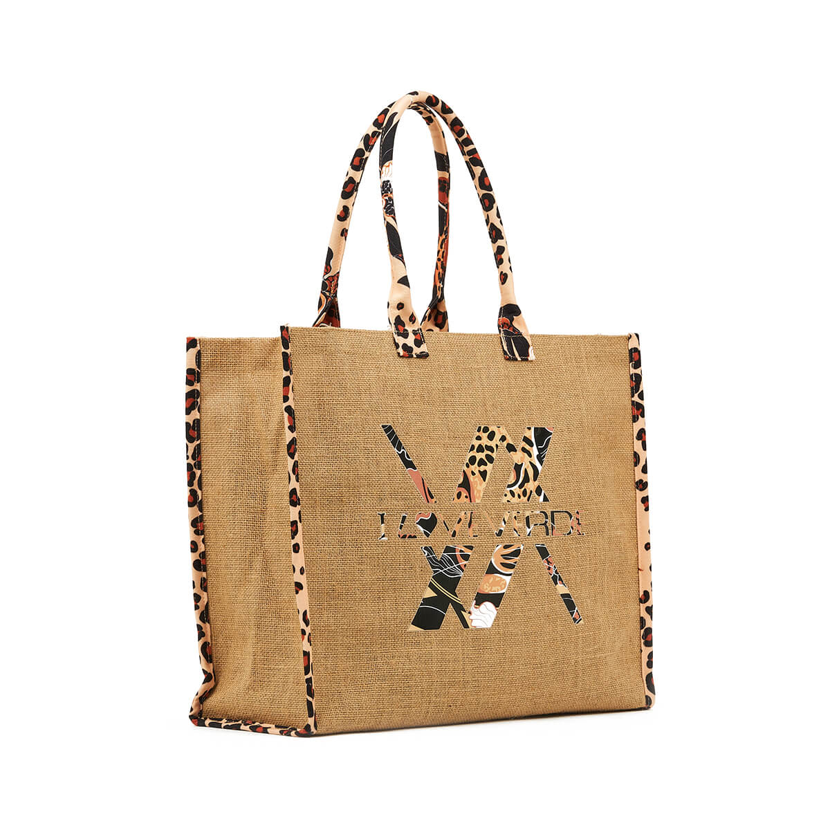 Verde Γυναικεία Τσάντα θαλάσσης 14-0293 Γιούτα Καμηλό