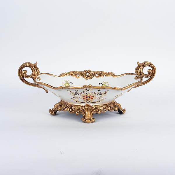 ΦΟΝΤΑΝΙΕΡΑ ΠΟΛΥΡΕΖΙΝ ΛΕΥΚΗ – ΧΡΥΣΗ 44x25x17cm