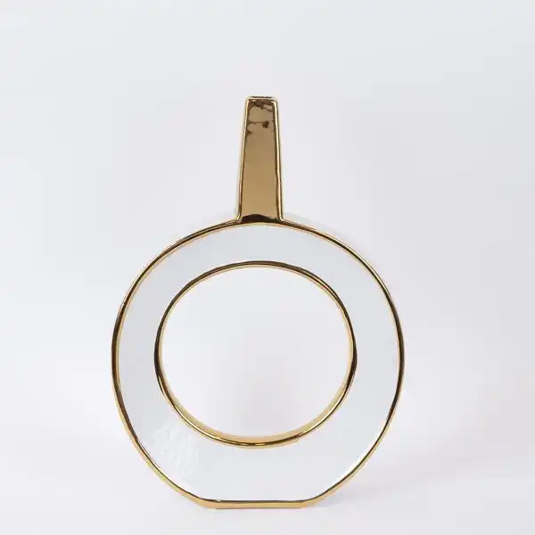 ΒΑΖΟ ΚΕΡΑΜΙΚΟ ΛΕΥΚΟ – ΧΡΥΣΟ 27x16x38cm ΒΑΖΟ ΚΕΡΑΜΙΚΟ ΛΕΥΚΟ – ΧΡΥΣΟ 27x16x38cm