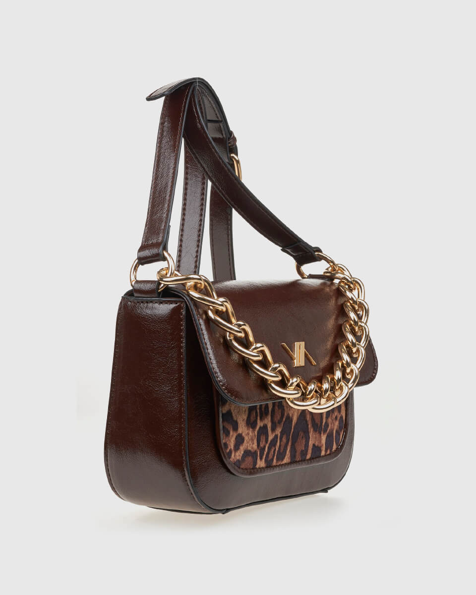 VERDE ΓΥΝΑΙΚΕΙΑ ΤΣΑΝΤΑ ΧΙΑΣΤΙ 16-0008139  ANIMAL PRINT ΚΑΦΕ