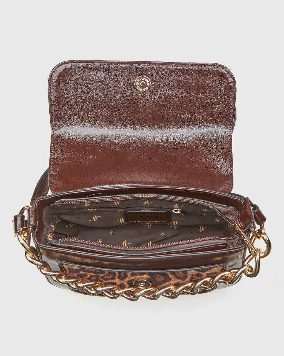 VERDE ΓΥΝΑΙΚΕΙΑ ΤΣΑΝΤΑ ΧΙΑΣΤΙ 16-0008139  ANIMAL PRINT ΚΑΦΕ