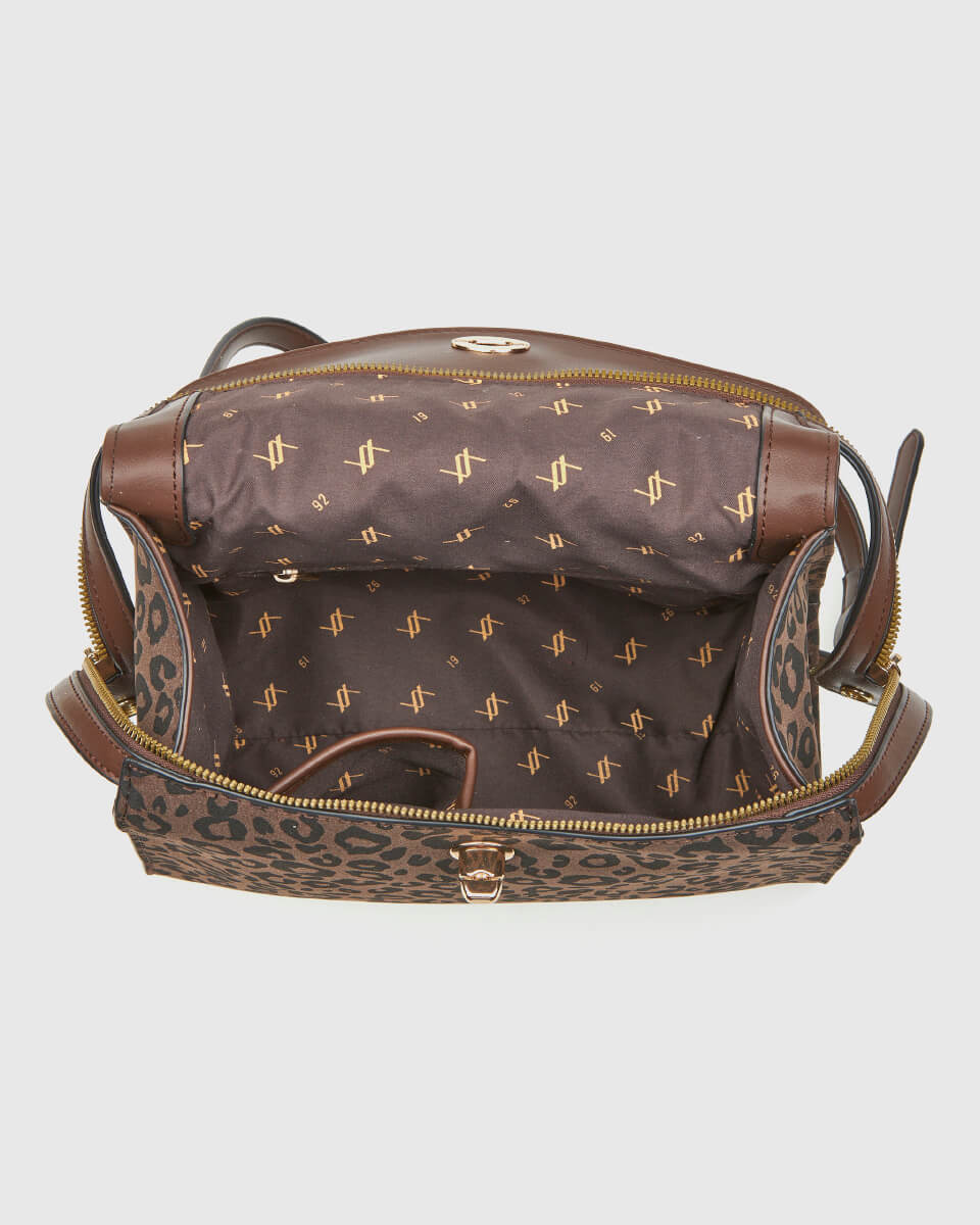 VERDE ΓΥΝΑΙΚΕΙΑ ΤΣΑΝΤΑ ΧΕΙΡΟΣ 16-0008153 ANIMAL PRINT ΚΑΦΕ