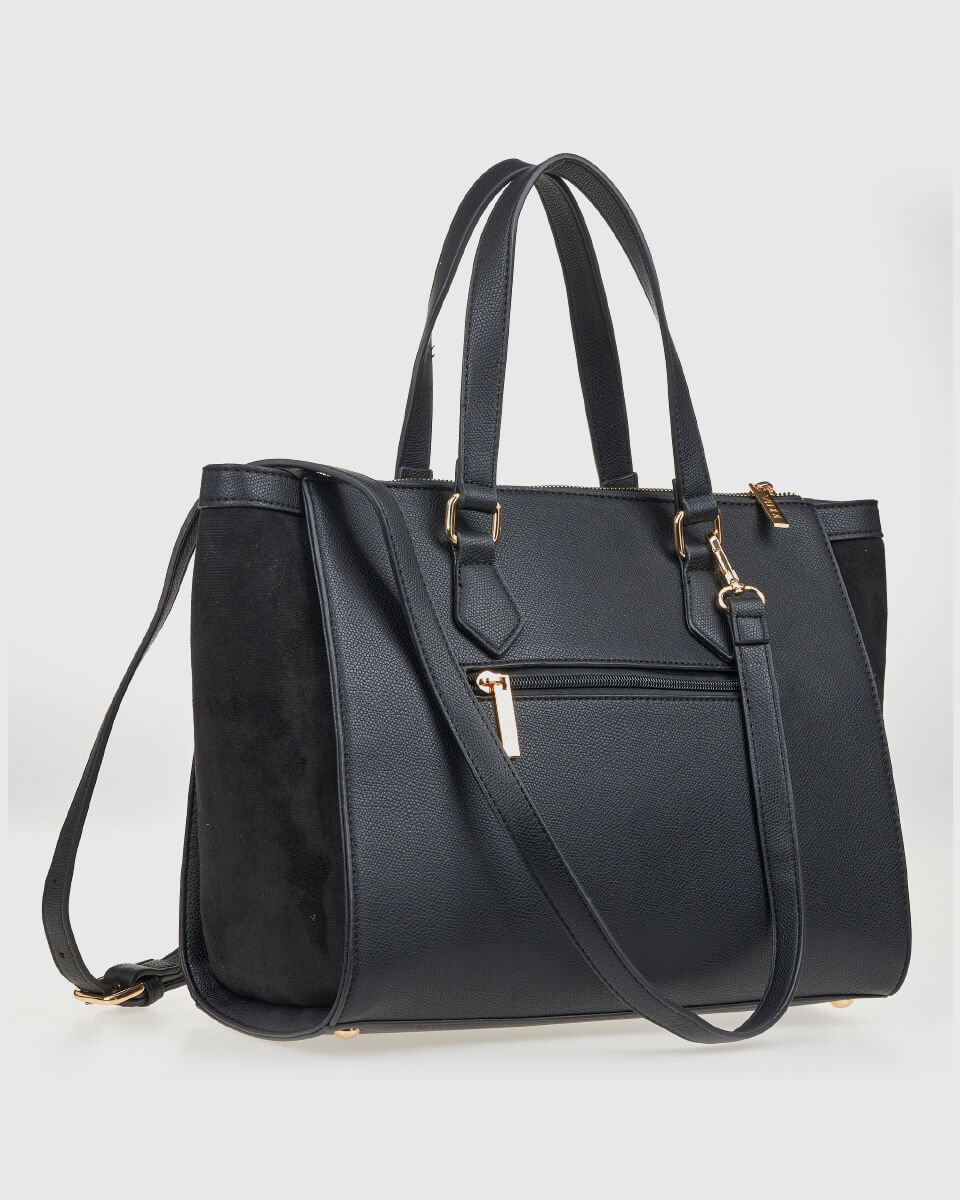 VERDE ΓΥΝΑΙΚΕΙΑ ΤΣΑΝΤΑ ΧΕΙΡΟΣ 16-0008174  ANIMAL PRINT ΜΑΥΡΟ