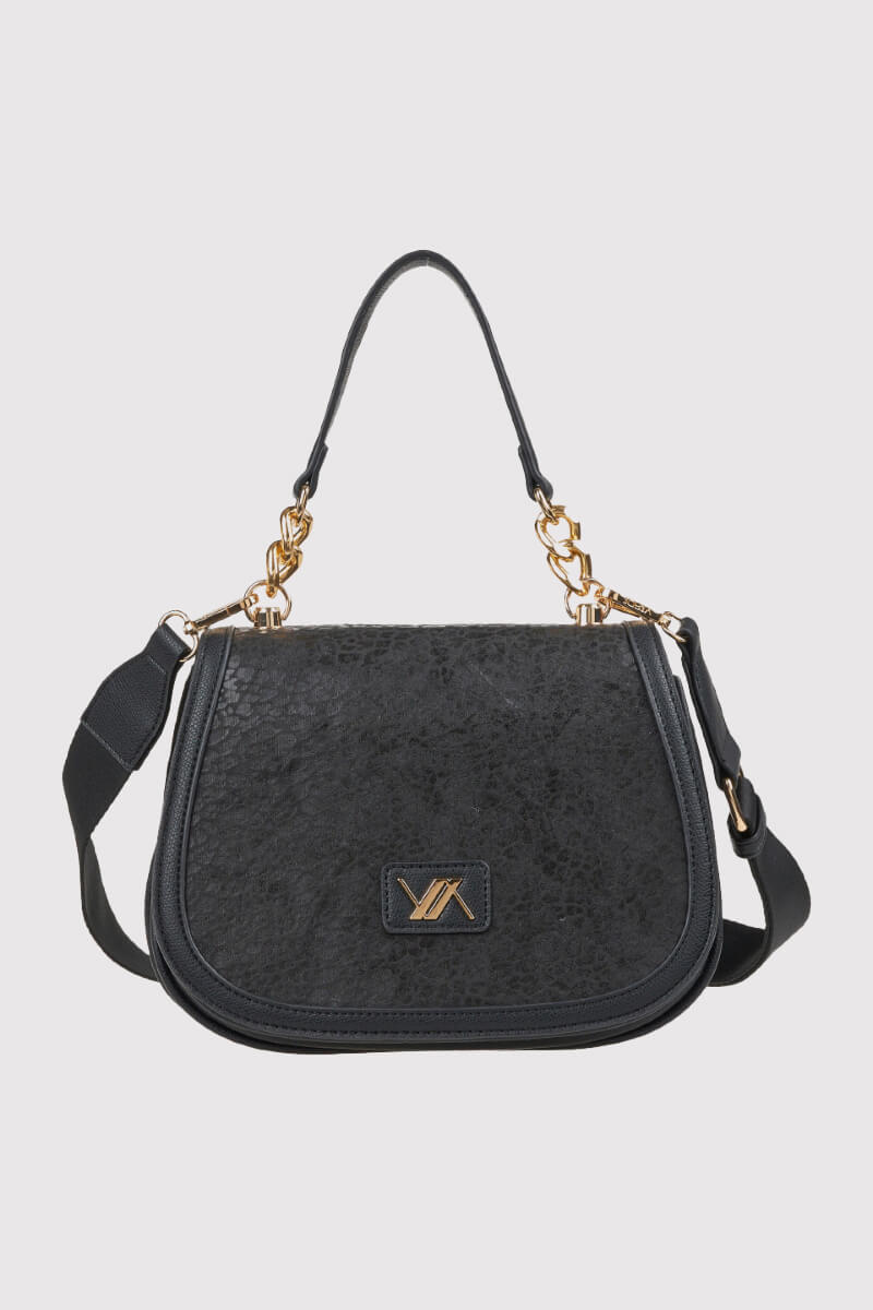 VERDE ΓΥΝΑΙΚΕΙΑ ΤΣΑΝΤΑ ΧΙΑΣΤΙ 16-0008176  ANIMAL PRINT ΜΑΥΡΟ