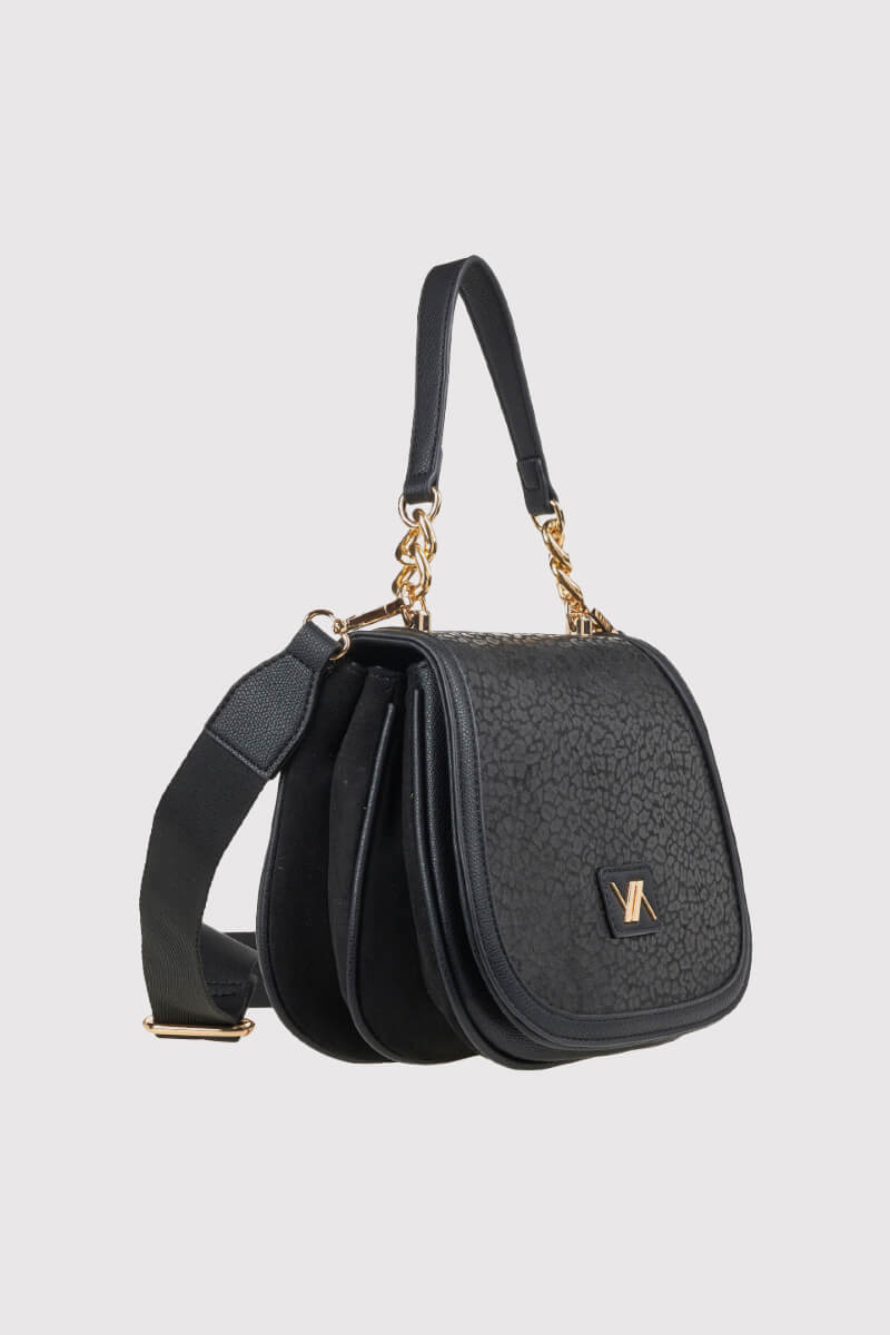 VERDE ΓΥΝΑΙΚΕΙΑ ΤΣΑΝΤΑ ΧΙΑΣΤΙ 16-0008176  ANIMAL PRINT ΜΑΥΡΟ