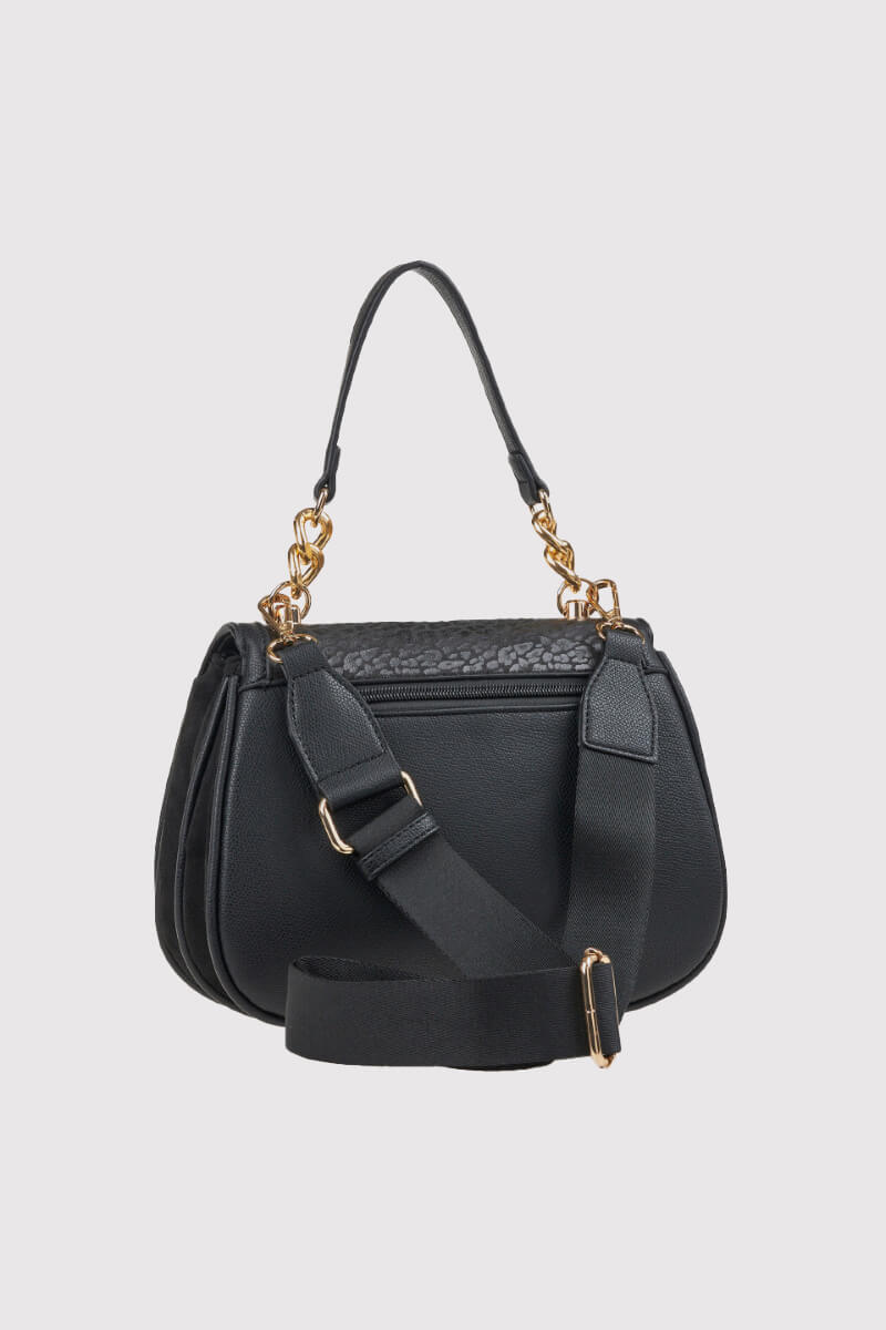 VERDE ΓΥΝΑΙΚΕΙΑ ΤΣΑΝΤΑ ΧΙΑΣΤΙ 16-0008176  ANIMAL PRINT ΜΑΥΡΟ