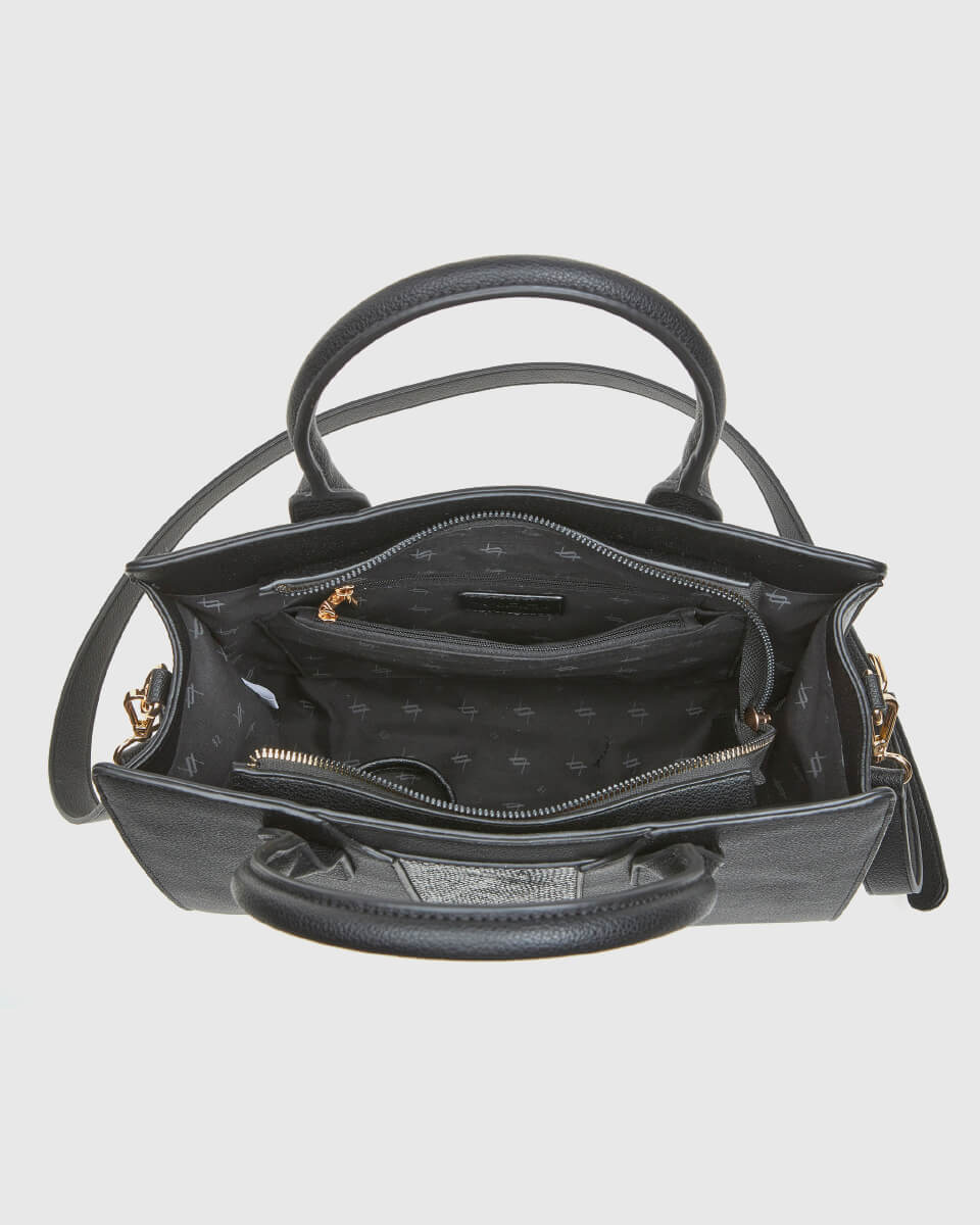 VERDE ΓΥΝΑΙΚΕΙΑ ΤΣΑΝΤΑ ΧΕΙΡΟΣ 16-0008179 ANIMAL PRINT ΜΑΥΡΟ