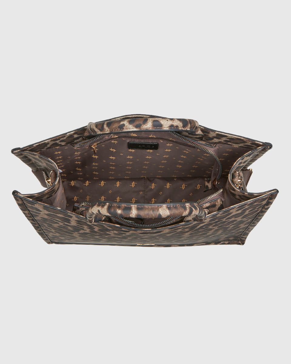 VERDE ΓΥΝΑΙΚΕΙΑ ΤΣΑΝΤΑ ΧΕΙΡΟΣ 16-0008183 ANIMAL PRINT ΚΑΦΕ