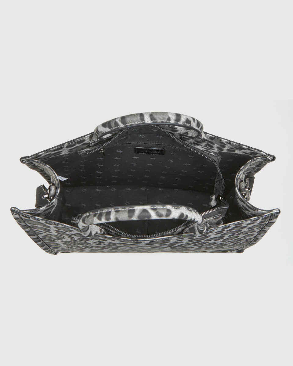 VERDE ΓΥΝΑΙΚΕΙΑ ΤΣΑΝΤΑ ΧΕΙΡΟΣ 16-0008183 ANIMAL PRINT ΜΑΥΡΟ