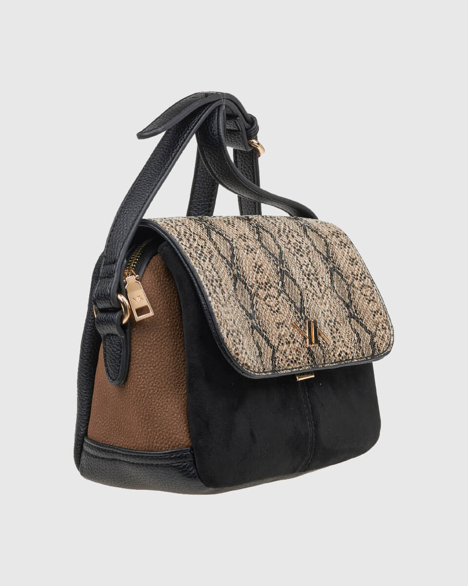 VERDE ΓΥΝΑΙΚΕΙΑ ΤΣΑΝΤΑ ΧΙΑΣΤΙ 16-0008198  ANIMAL PRINT ΜΑΥΡΟ