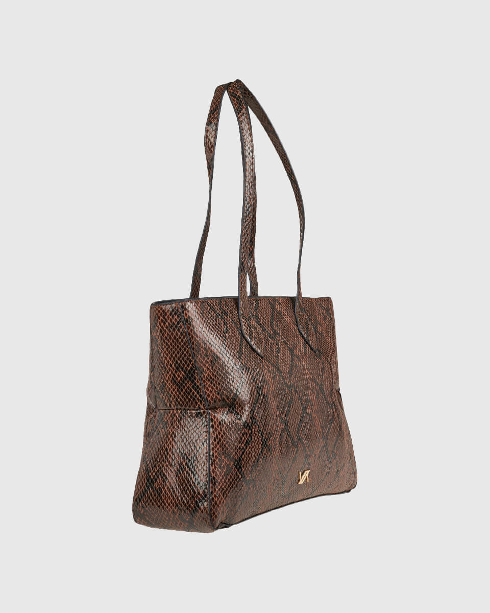 VERDE ΓΥΝΑΙΚΕΙΑ ΤΣΑΝΤΑ ΩΜΟΥ 16-0008239 ANIMAL PRINT ΚΑΦΕ