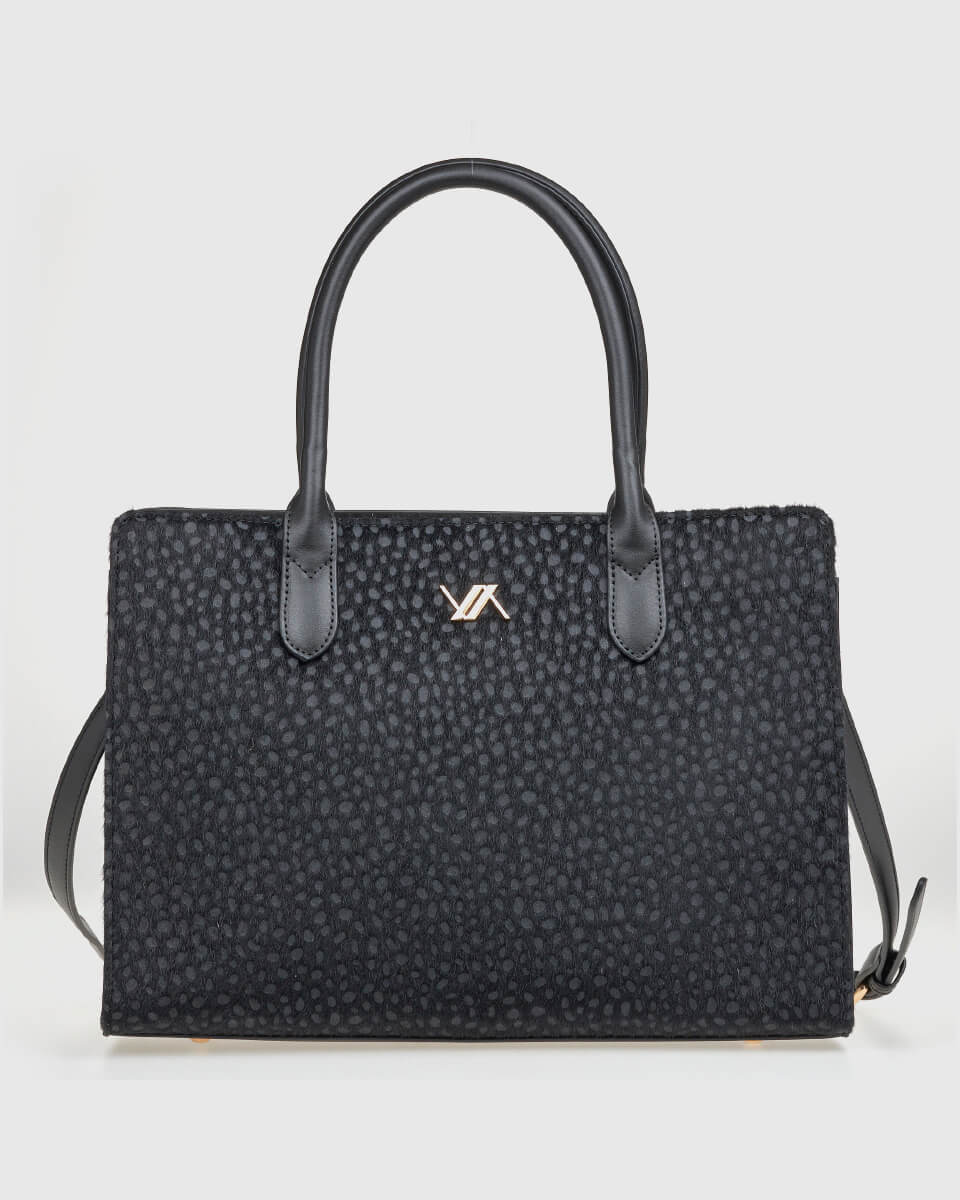 VERDE ΓΥΝΑΙΚΕΙΑ ΤΣΑΝΤΑ ΧΕΙΡΟΣ 16-0008262 ANIMAL PRINT ΜΑΥΡΟ