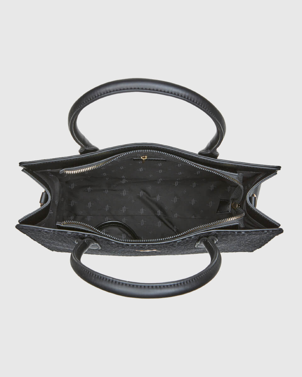 VERDE ΓΥΝΑΙΚΕΙΑ ΤΣΑΝΤΑ ΧΕΙΡΟΣ 16-0008262 ANIMAL PRINT ΜΑΥΡΟ