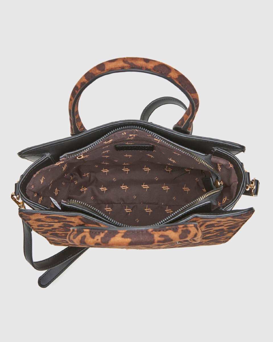 VERDE ΓΥΝΑΙΚΕΙΑ ΤΣΑΝΤΑ ΧΕΙΡΟΣ 16-0008296 ANIMAL PRINT ΚΑΦΕ