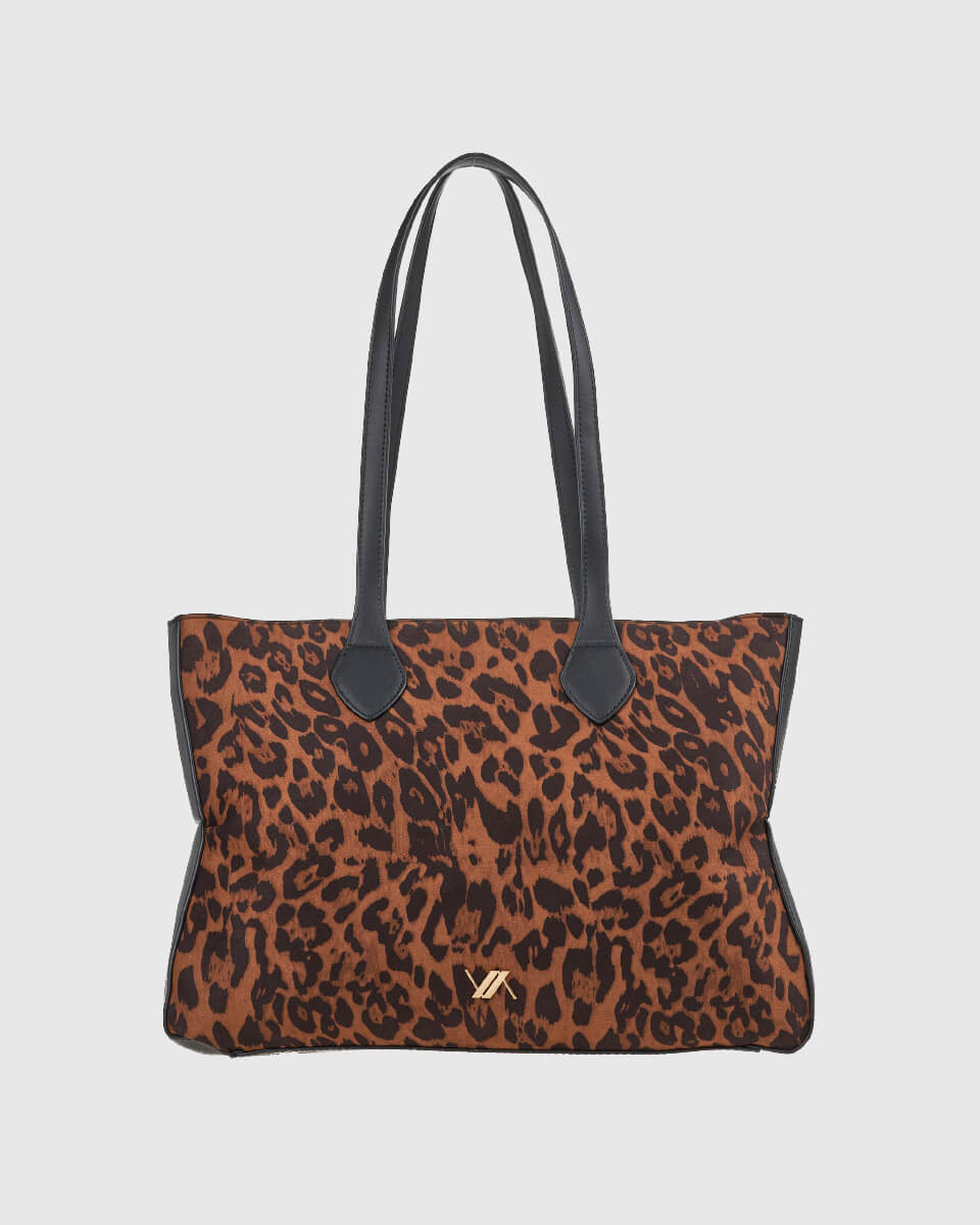 VERDE ΓΥΝΑΙΚΕΙΑ ΤΣΑΝΤΑ ΩΜΟΥ 16-0008297  ANIMAL PRINT ΚΑΦΕ