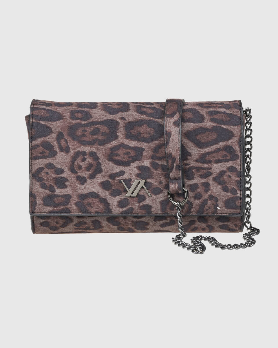 VERDE ΓΥΝΑΙΚΕΙΑ ΤΣΑΝΤΑ ΧΙΑΣΤΙ 16-0008298  ANIMAL PRINT ΜΑΥΡΟ