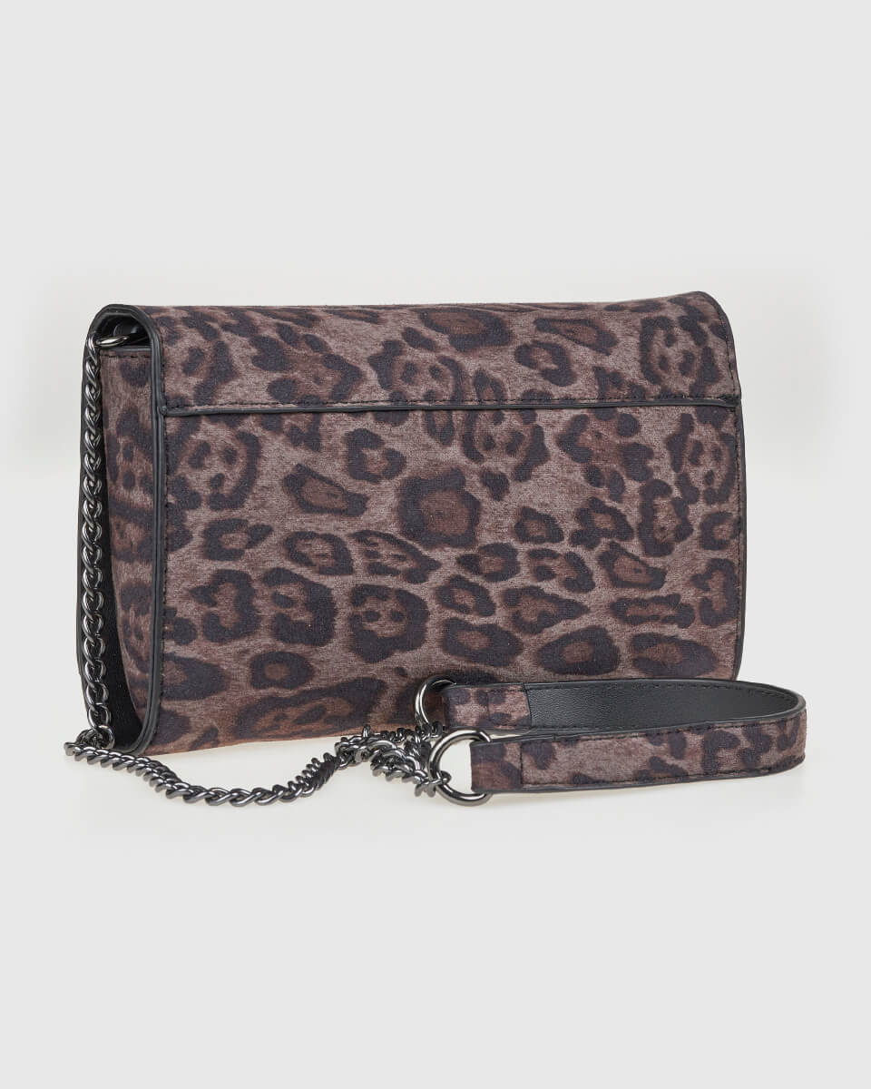 VERDE ΓΥΝΑΙΚΕΙΑ ΤΣΑΝΤΑ ΧΙΑΣΤΙ 16-0008298  ANIMAL PRINT ΜΑΥΡΟ