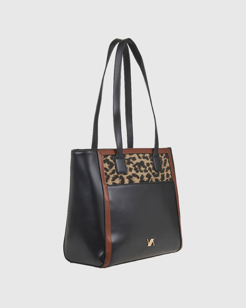 VERDE ΓΥΝΑΙΚΕΙΑ ΤΣΑΝΤΑ ΩΜΟΥ 16-0008309  ANIMAL PRINT ΚΑΦΕ