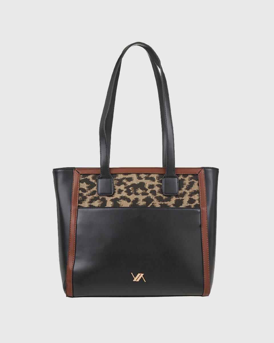 VERDE ΓΥΝΑΙΚΕΙΑ ΤΣΑΝΤΑ ΩΜΟΥ 16-0008309  ANIMAL PRINT ΚΑΦΕ