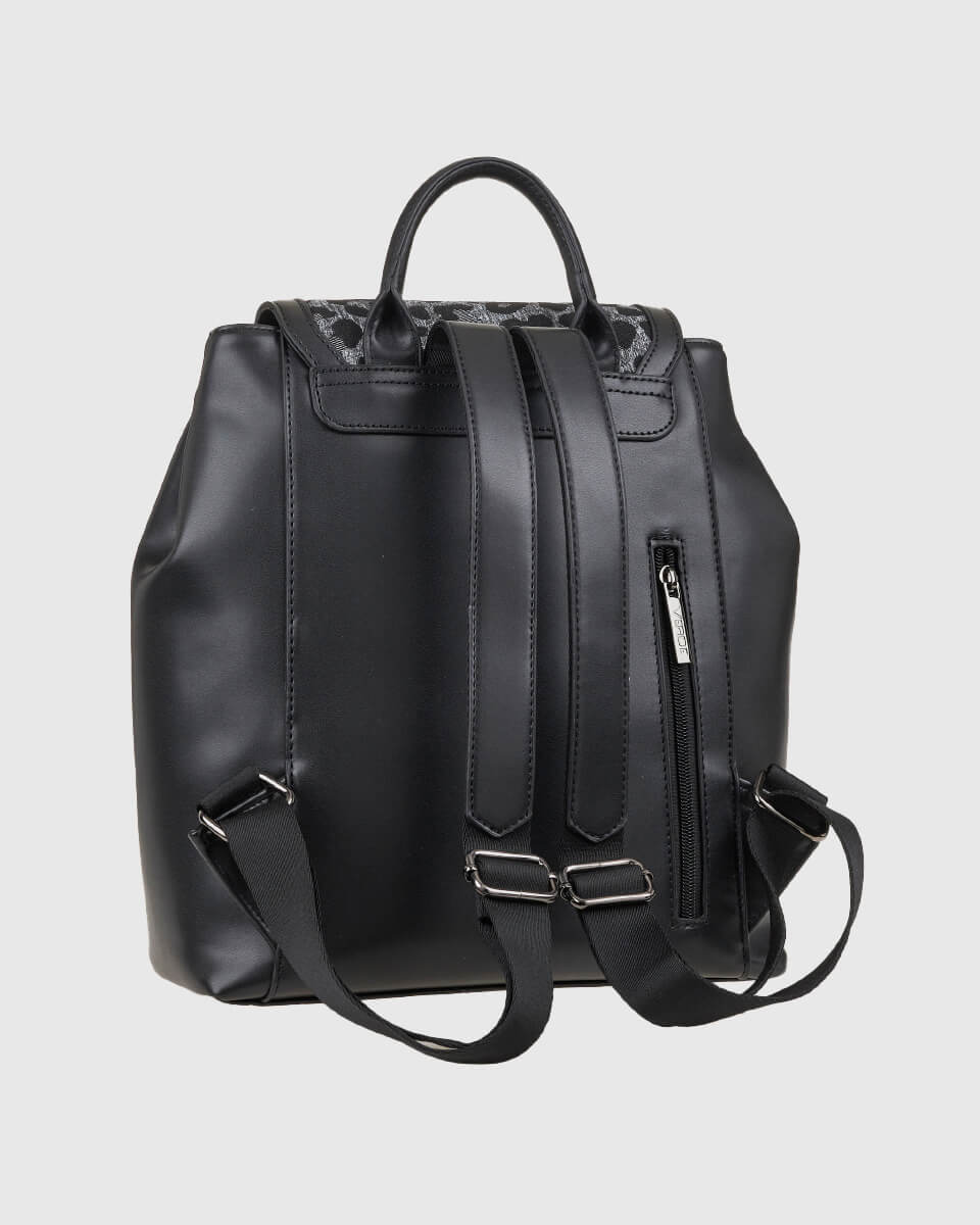 VERDE ΓΥΝΑΙΚΕΙΟ ΣΑΚΙΔΙΟ ΠΛΑΤΗΣ 16-0008311  ANIMAL PRINT ΜΑΥΡΟ