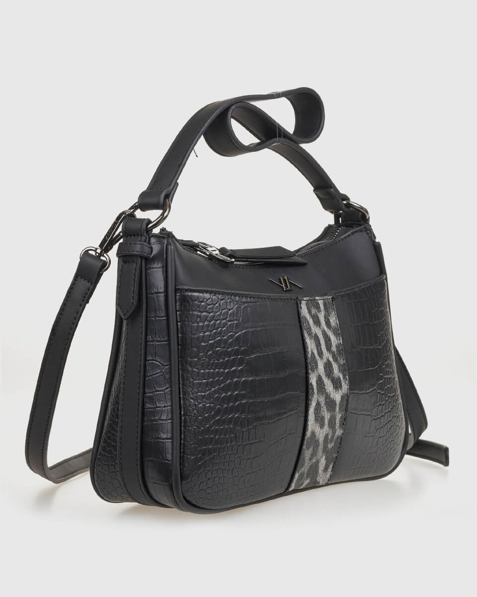 VERDE ΓΥΝΑΙΚΕΙΑ ΤΣΑΝΤΑ ΩΜΟΥ 16-0008318 ANIMAL PRINT ΜΑΥΡΟ