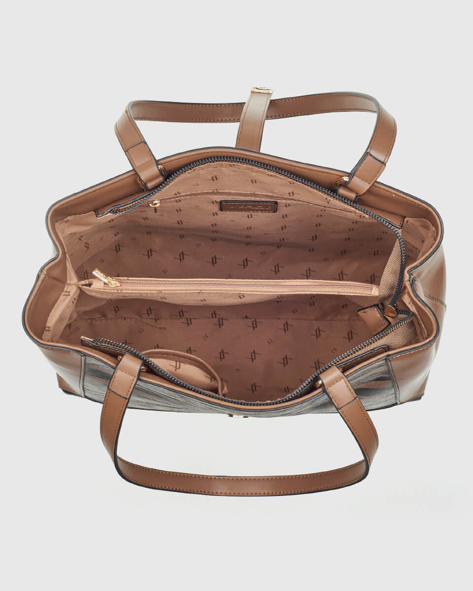 VERDE ΓΥΝΑΙΚΕΙΑ ΤΣΑΝΤΑ ΩΜΟΥ 16-0008324 ANIMAL PRINT ΚΑΦΕ