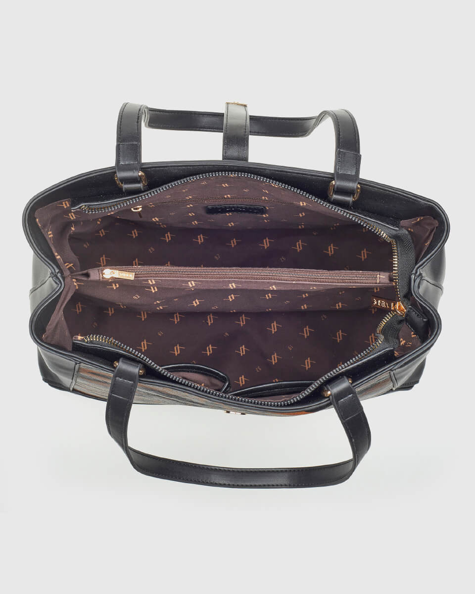 VERDE ΓΥΝΑΙΚΕΙΑ ΤΣΑΝΤΑ ΩΜΟΥ 16-0008324 ANIMAL PRINT ΜΑΥΡΟ