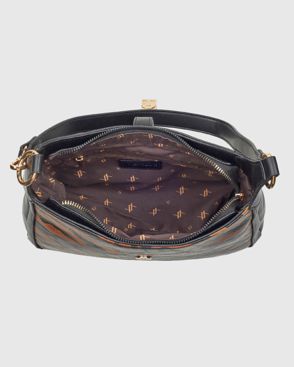 VERDE ΓΥΝΑΙΚΕΙΑ ΤΣΑΝΤΑ ΩΜΟΥ 16-0008325 ANIMAL PRINT ΜΑΥΡΟ