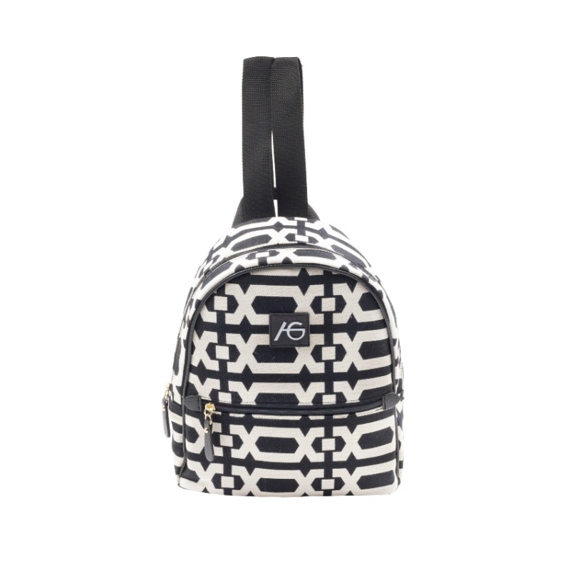 Ασπρόμαυρο σακίδιο πλάτης Καλλιρόη