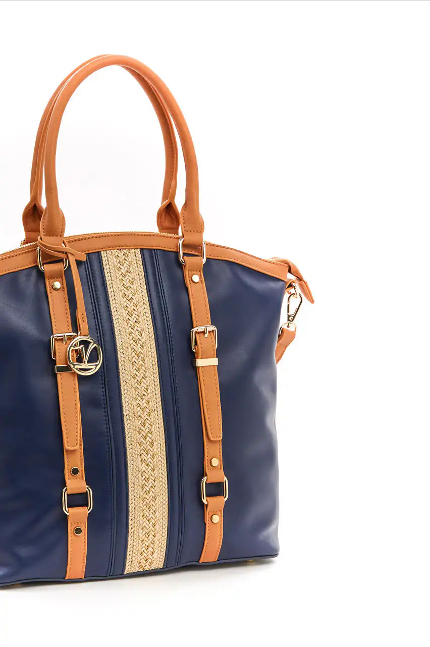 Verde 16-5520 Γυναικεία Τσάντα Tote Χειρός Μπλε