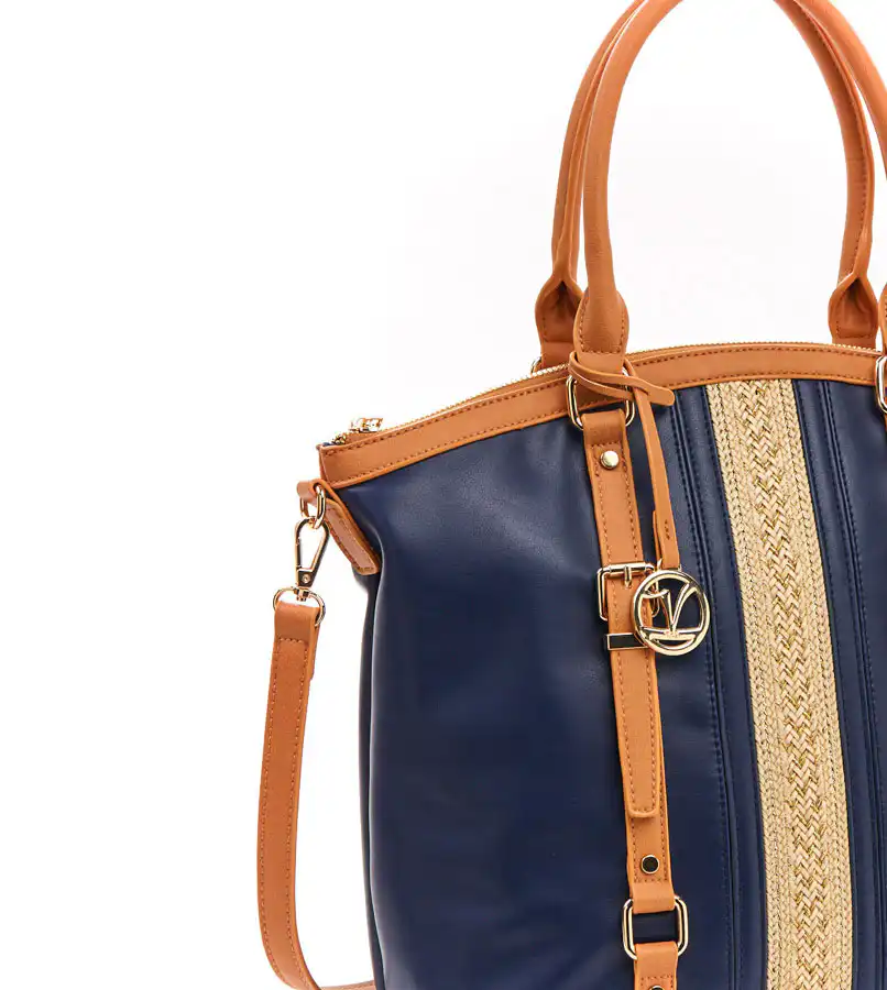 Verde 16-5520 Γυναικεία Τσάντα Tote Χειρός Μπλε